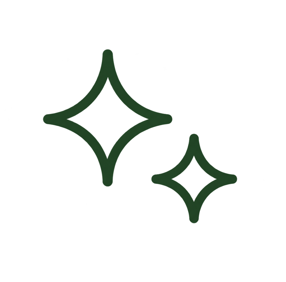 Clean gently sparkle icon